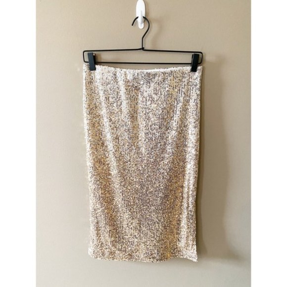 Chelsea & Violet Ombre Sequin Midi Skirt - Picture 8 of 9